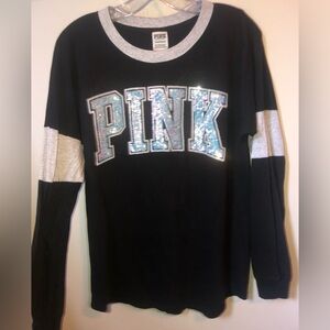Victoria’s Secret PINK iridescent sequined long sleeve shirt